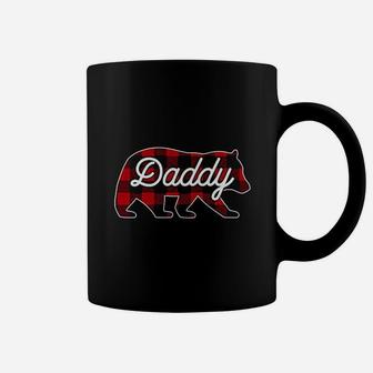 Daddy Bear Red Buffalo Plaid Matching Coffee Mug - Seseable