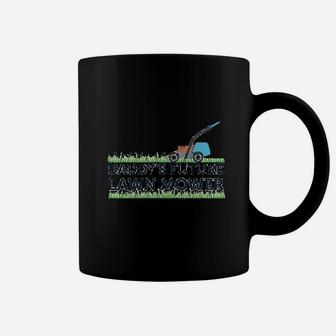 Daddy Future Lawn Mower Cutting Grass Coffee Mug - Seseable