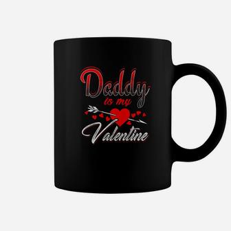 Daddy Is My Valentine Day Shirt Kids School Cute Girls Coffee Mug - Seseable