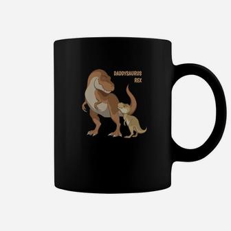 Daddysaurus Papa Baby Trex Dinosaurs Shirt Coffee Mug - Seseable