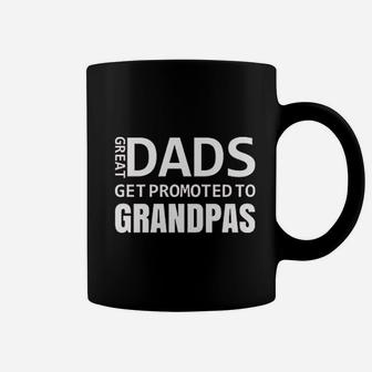 Dads Get Promoted To Grandpas Baby Announcement Gift Idea Fathers Day Coffee Mug - Seseable