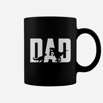 Dadsaurus Dinosaur Dad Fathers Day Gift Dinosaur Dad Coffee Mug - Seseable