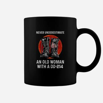 Dd-214 Never Underestimate An Old Woman With A Dd-214 Coffee Mug - Seseable