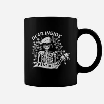 Dead Inside But Festive Christmas Shirt Coffee Mug - Seseable
