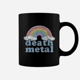 Death Metal Rainbow Funny Retro Vintage Rock Music Metalhead Coffee Mug - Seseable