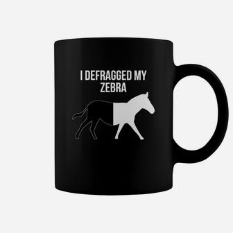 Defragged Zebra Gift For Nerds - Mens Premium T-shirt 1 Coffee Mug - Seseable