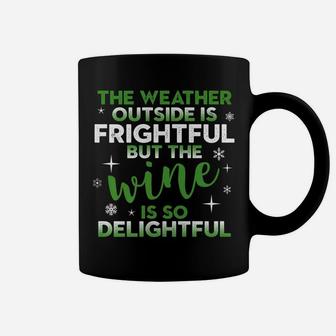Delightful Wine Christmas Winter Weather Snowflakes Coffee Mug - Seseable