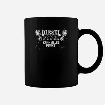Diesel Power Motto Tassen Schwarz, Motiv 'Kann Alles Punkt!' - Seseable