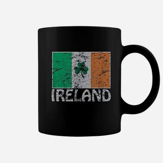 Distressed Ireland Flag Shamrock Cool Irish Flags Coffee Mug - Seseable