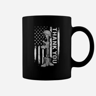 Distressed Memorial Day Shirt Flag Military Boots Dog Tags Coffee Mug | Seseable CA
