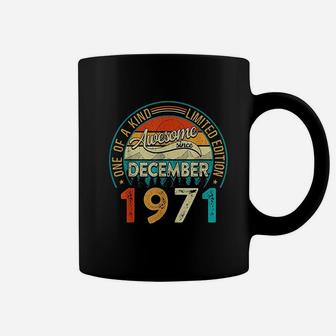 Distressed Vintage Awesome Since December 1971 Coffee Mug - Seseable