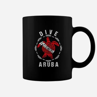 Dive Aruba Vintage Tribal Gift Coffee Mug - Seseable