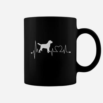 Dog Graphic With Heartbeats Coffee Mug - Seseable