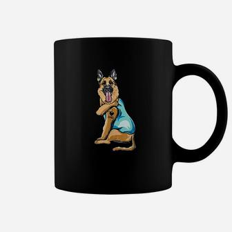 Dog Has Tattoo I Love Dad German Shepherd For Dog Father Coffee Mug - Seseable