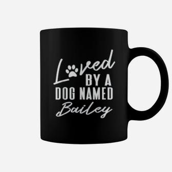 Dog Name Bailey Gift Pet Lover Paws Print Coffee Mug - Seseable