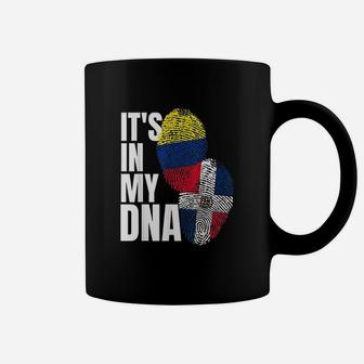 Dominican And Colombian Mix Dna Flag Heritage Gift Coffee Mug - Seseable