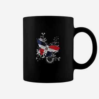 Dominican Republic Butterfly Flag Proud Dominicana Coffee Mug - Seseable