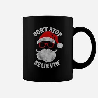 Dont Stop Believing Cool Shades Santa Christmas Coffee Mug | Seseable UK