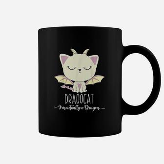 Dragon Cat Cute Kitten Lover Japanese Monster Gift Coffee Mug - Seseable