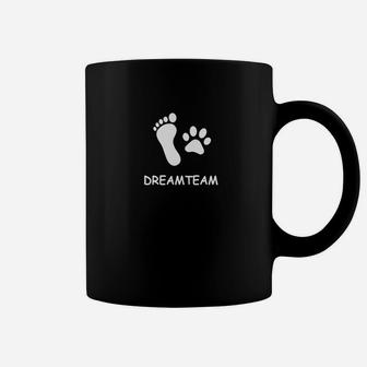 DreamTeam Fuß-Pfotenabdruck Schwarzes Tassen für Paare - Seseable