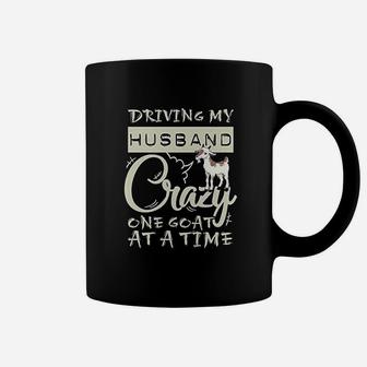 Driving My Husband Crazy One Goat At Time Coffee Mug - Seseable