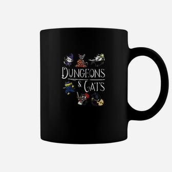 Dungeons And Cats Funny Dragon Cat Kitten Lover Kitty Gift Coffee Mug - Seseable