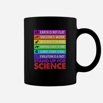 Earth Is Not Flat Stand Up For Science Earth Day Coffee Mug - Seseable