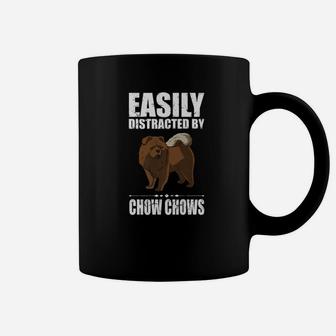 Easily Distracted By Chow Chow Funny Puppy Dog Pet Coffee Mug - Seseable
