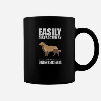 Easily Distracted By Golden Retrievers Puppy Dog Pet Coffee Mug - Seseable