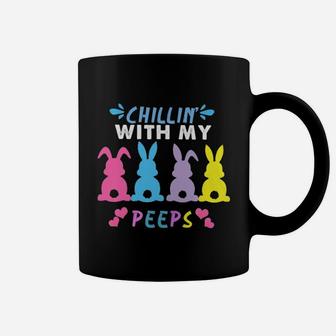 Easter Bunny Chilling With My Peeps Fashion Coffee Mug - Seseable