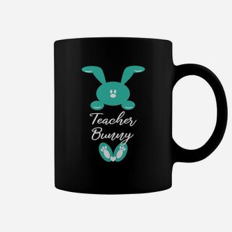 Easter Teacher For Womenfun Teacher Bunny Rabbit Teal Coffee Mug - Seseable