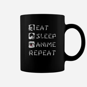 Eat Sleep Anime Repeat Funny Japanese Animation Gift Coffee Mug - Seseable