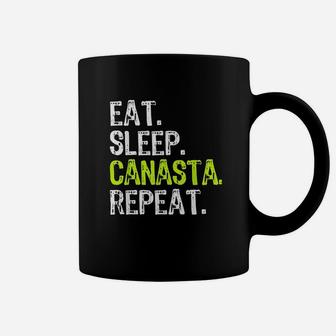 Eat Sleep Canasta Repeat Game Player Lover Gift Christmas Coffee Mug - Seseable