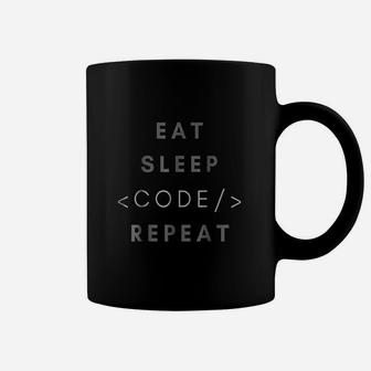 Eat Sleep Code Repeat Funny Programming Coding Gift Coffee Mug - Seseable