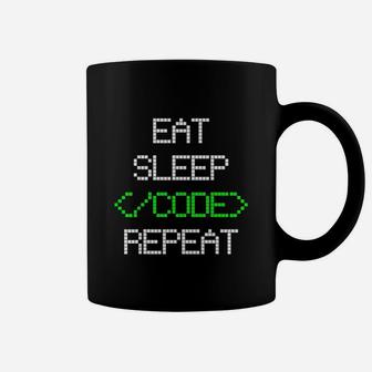 Eat Sleep Code Repeat Software Engineer Developer Coffee Mug - Seseable