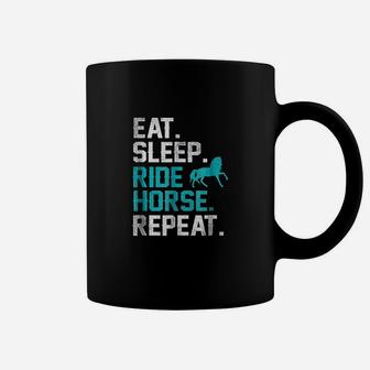 Eat Sleep Ride Horse Repeat Horseback Riding Lover Coffee Mug - Seseable