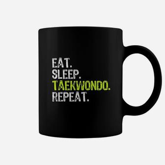 Eat Sleep Taekwondo Repeat Funny Cool Lover Gift Coffee Mug - Seseable
