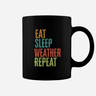 Eat Sleep Weather Repeat Vintage Coffee Mug - Seseable