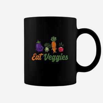 Eat Veggies Vegans Fitness Veganism Foodie Coffee Mug - Seseable