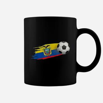 Ecuador Soccer Ball Ecuador Flag Jersey Ecuador Football Coffee Mug - Seseable