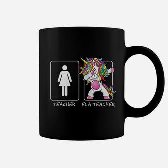 Ela Teachers Gifts Dabbing Unicorn Cute Magical Coffee Mug - Seseable