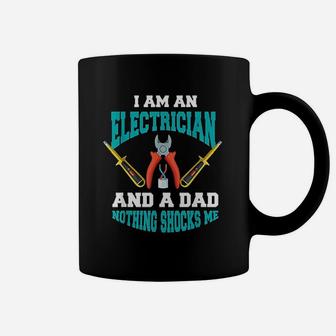 Electrician Dad Funny Electrician Father Gift Coffee Mug - Seseable