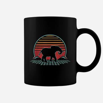 Elephant Retro Vintage 80s Style Animal Lover Coffee Mug - Seseable