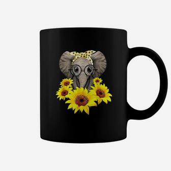 Elephant Sunflower Cute Elephant Love Sunflower Coffee Mug - Seseable