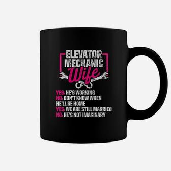 Elevator Mechanic Maintenance Wife Technician Coffee Mug - Seseable