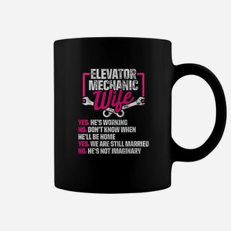 Elevator Mechanic Maintenance Wife Technician Coffee Mug - Seseable