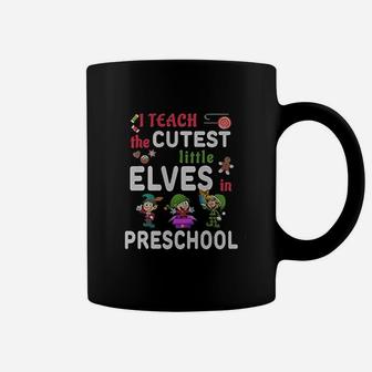 Elves Christmas Preschool Teacher Coffee Mug - Seseable