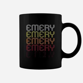 Emery Retro Wordmark Pattern Vintage Style Coffee Mug - Seseable