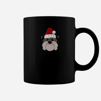English Bulldog Santa Christmas Boys Girls Kids Gif Coffee Mug - Seseable