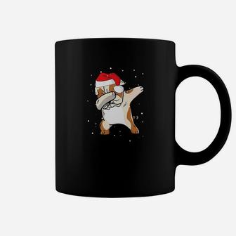 English Bulldog Santa Hat Dabbing Shirt Dog Christmas Gift Coffee Mug - Seseable